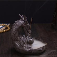 Load image into Gallery viewer, Lotus Dragon Incense Burner
